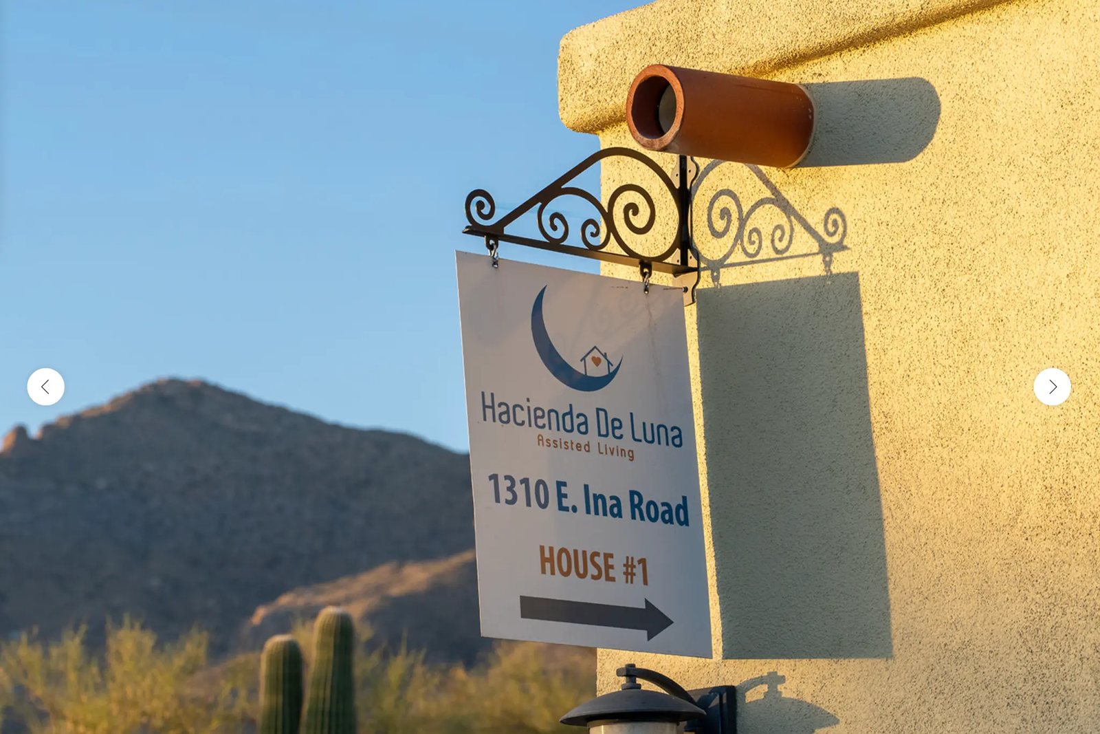 Hacienda De Luna House One entry sign at 1310 E. Ina Road