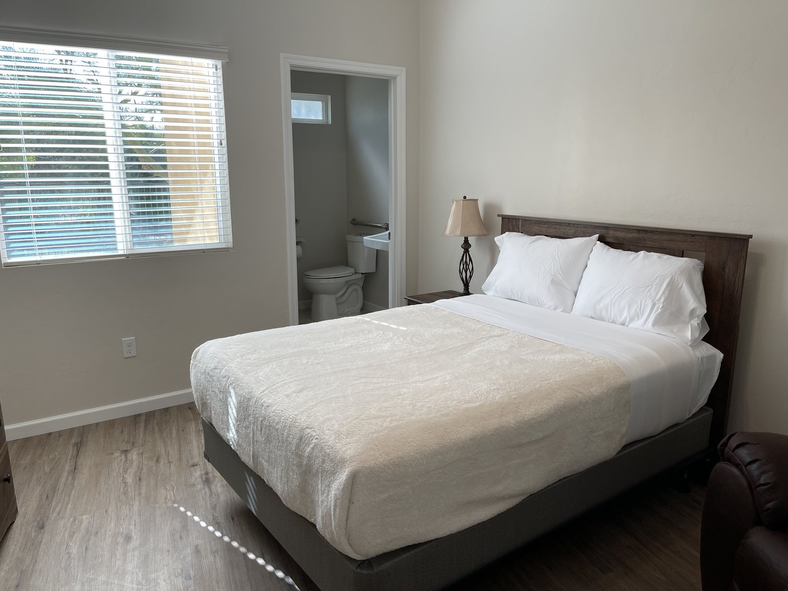 House Two private bedroom with en suite bathroom