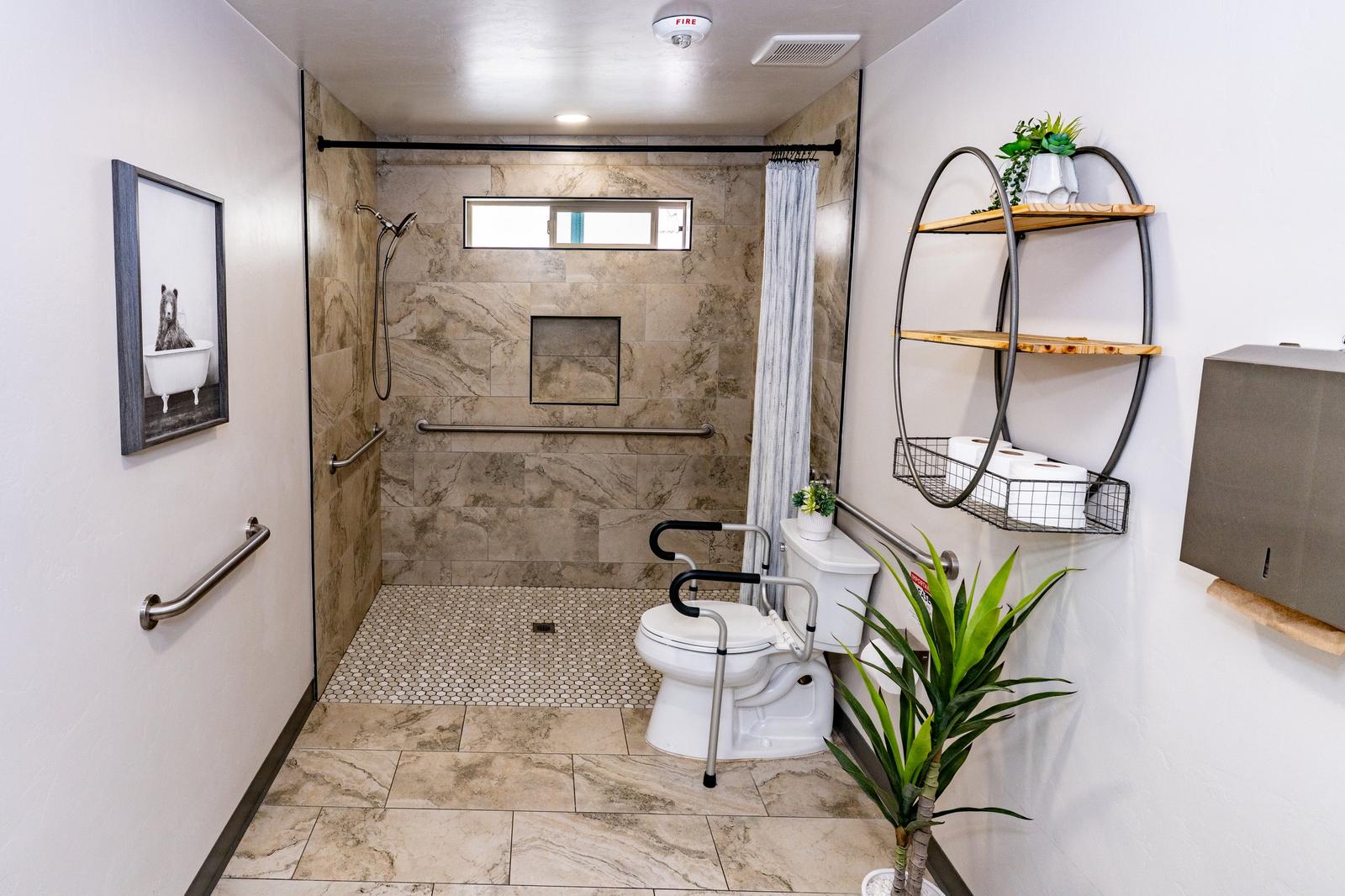 House Three accessible bathroom